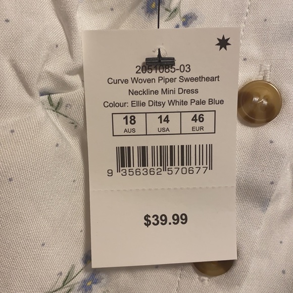 White Floral Curve Cotton On Dress - Picture 7 of 7